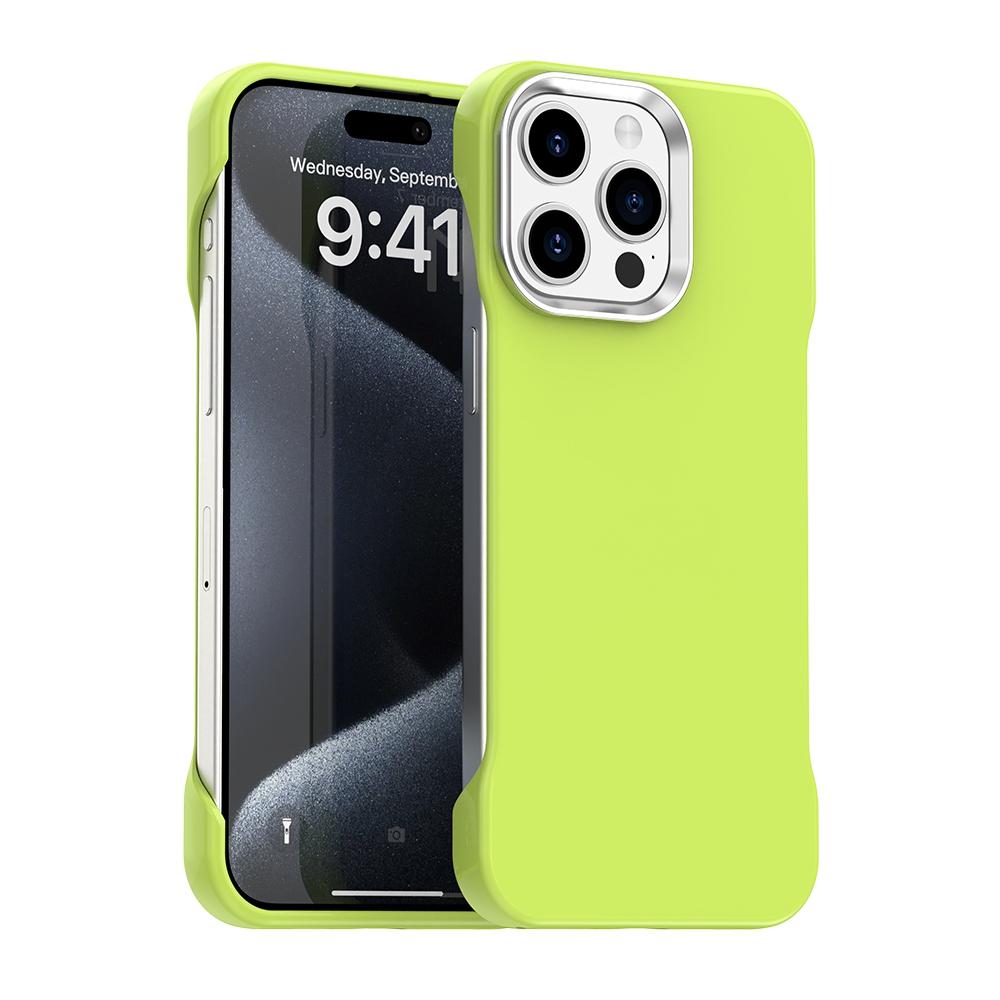 For iPhone 15 Pro Max Ultra-Slim Frameless TPU + PET + PC Shockproof Phone Case(Green) - Shopkiz.com