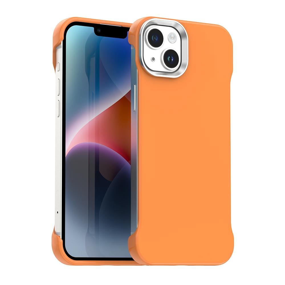 For iPhone 14 Ultra-Slim Frameless TPU + PET + PC Shockproof Phone Case(Orange) - Shopkiz.com