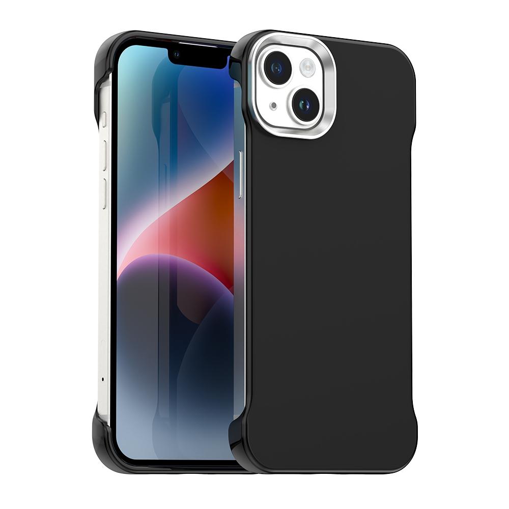 For iPhone 14 Ultra-Slim Frameless TPU + PET + PC Shockproof Phone Case(Black) - Shopkiz.com