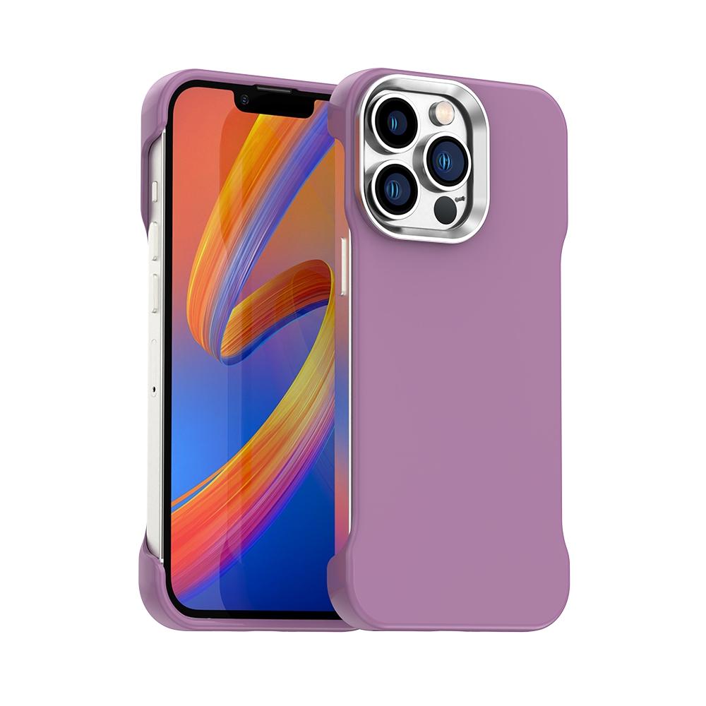 For iPhone 12 Pro Ultra-Slim Frameless TPU + PET + PC Shockproof Phone Case(Purple) - Shopkiz.com