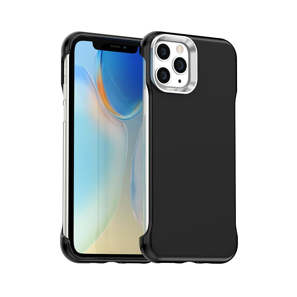 For iPhone 11 Pro Max Ultra-Slim Frameless TPU + PET + PC Shockproof Phone Case(Black) - Shopkiz.com
