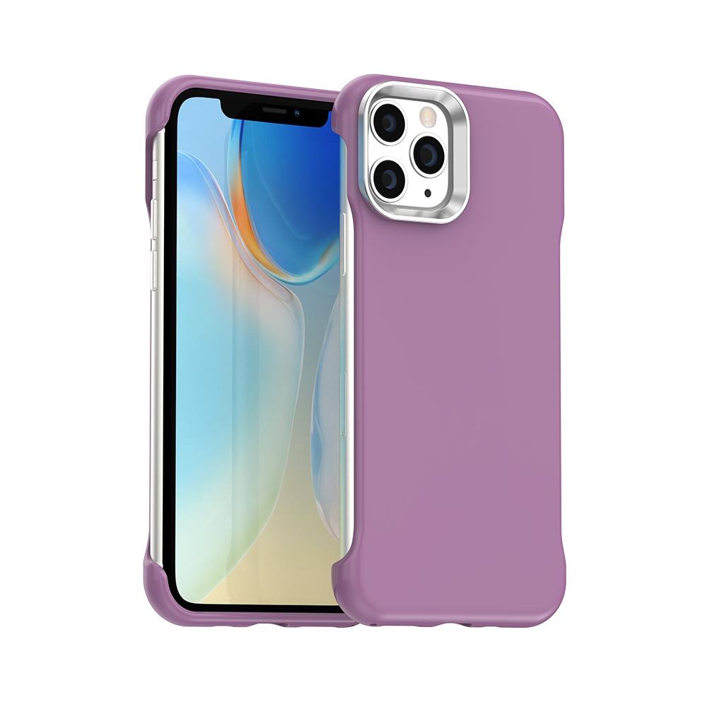 For iPhone 11 Pro Max Ultra-Slim Frameless TPU + PET + PC Shockproof Phone Case(Purple) - Shopkiz.com