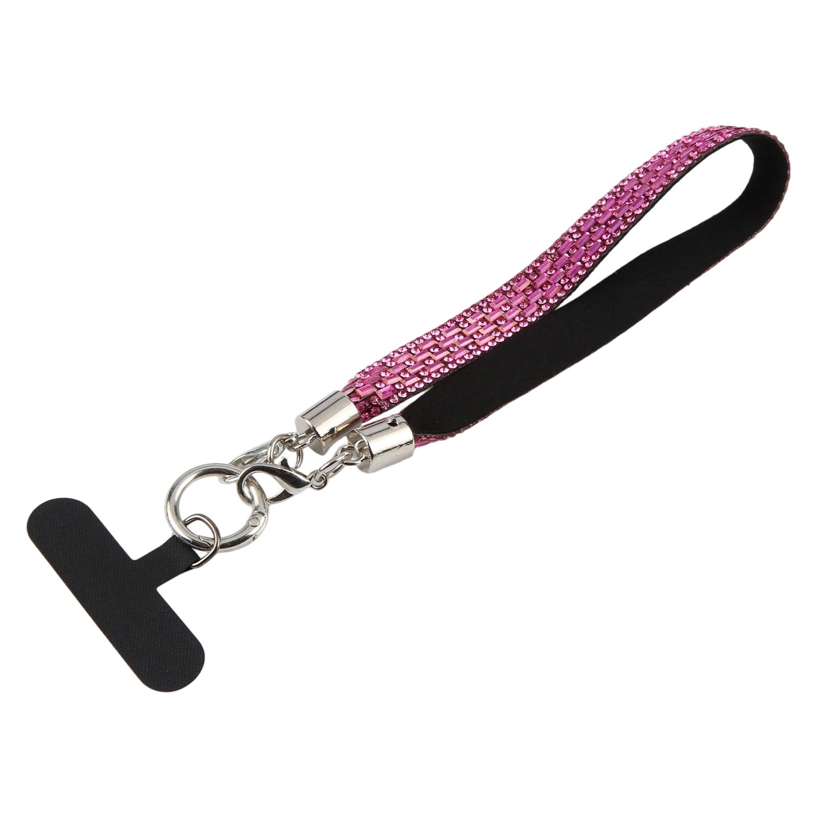 Sparkling Rhinestone Phone Charm Strap(Rose Red) - Shopkiz.com
