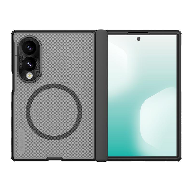 For Galaxy Z Fold8 5G NILLKIN Frosted Fold PC + TPU MagSafe Magnetic Phone Case(Transparent Black) - Shopkiz.com