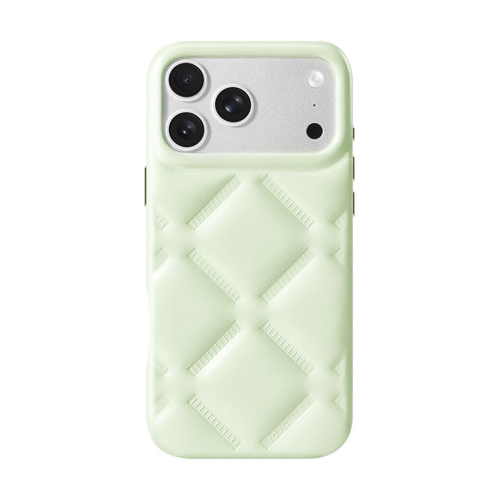 For iPhone 17 Pro YOYOISLES Cloud Series Vegan Leather Phone Case(Green) - Shopkiz.com