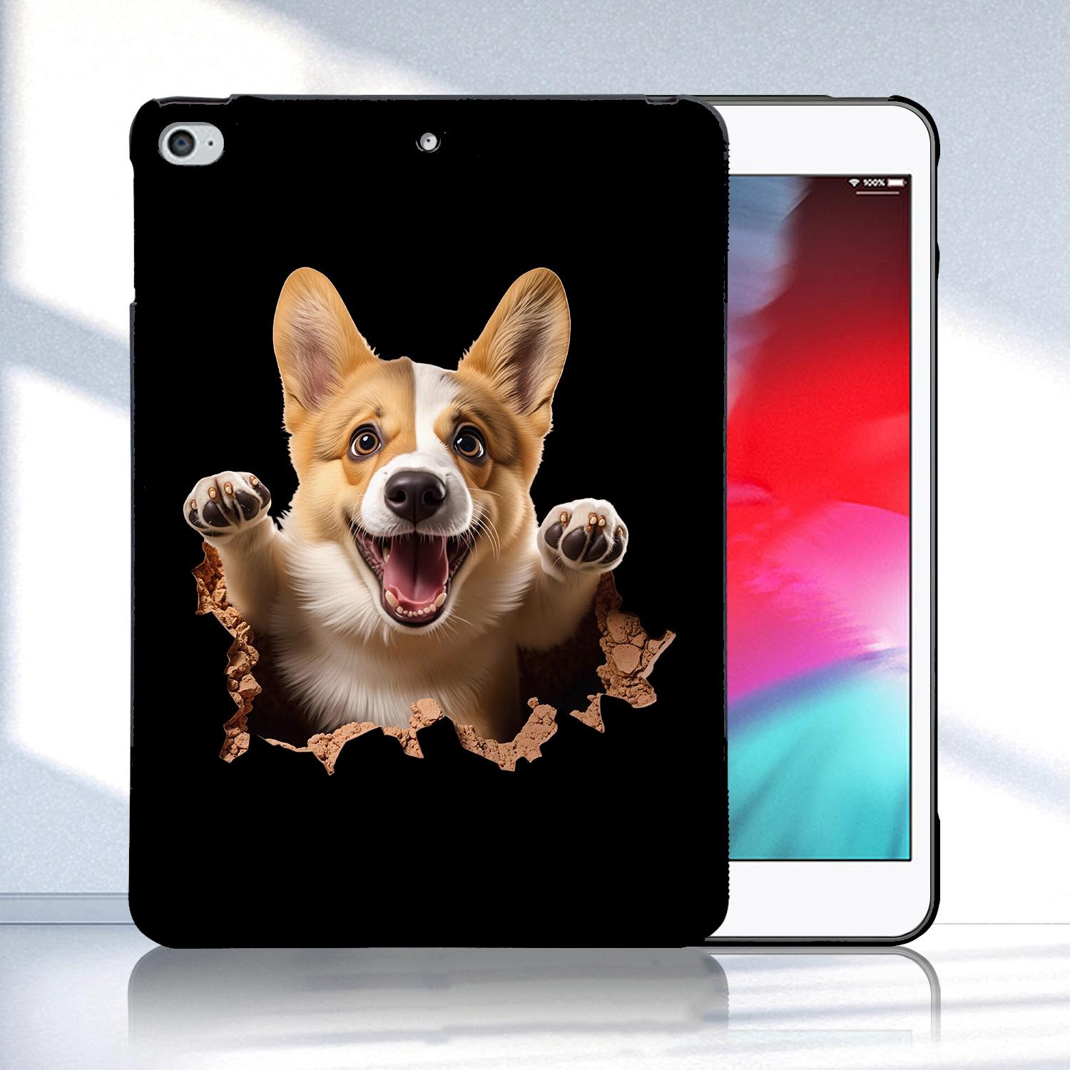 For iPad mini 5 / 4 Color Painting Pattern TPU Tablet Case(Happy Corgi) - Shopkiz.com