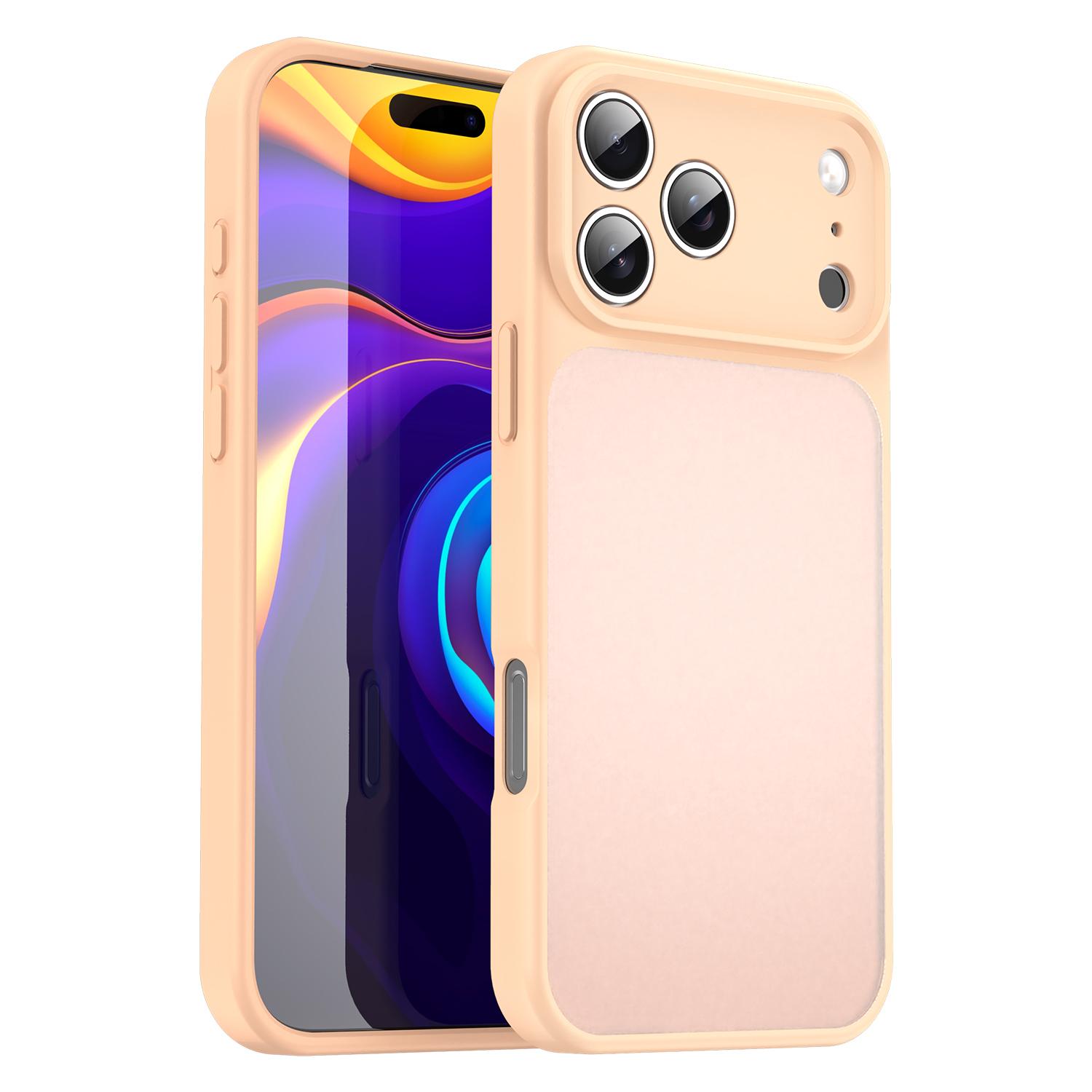 For iPhone 18 Pro Max Fanying Series Precision Camera Hole PC Hybrid TPU Translucent Frosted Phone Case(Rouge Powder) - Shopkiz.com