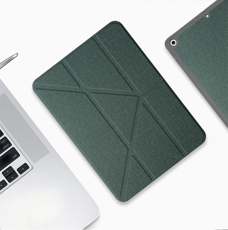 Mutural Multi-fold Smart Leather Tablet Case For iPad Air 2022 / 2020 10.9(Green) - Shopkiz.com