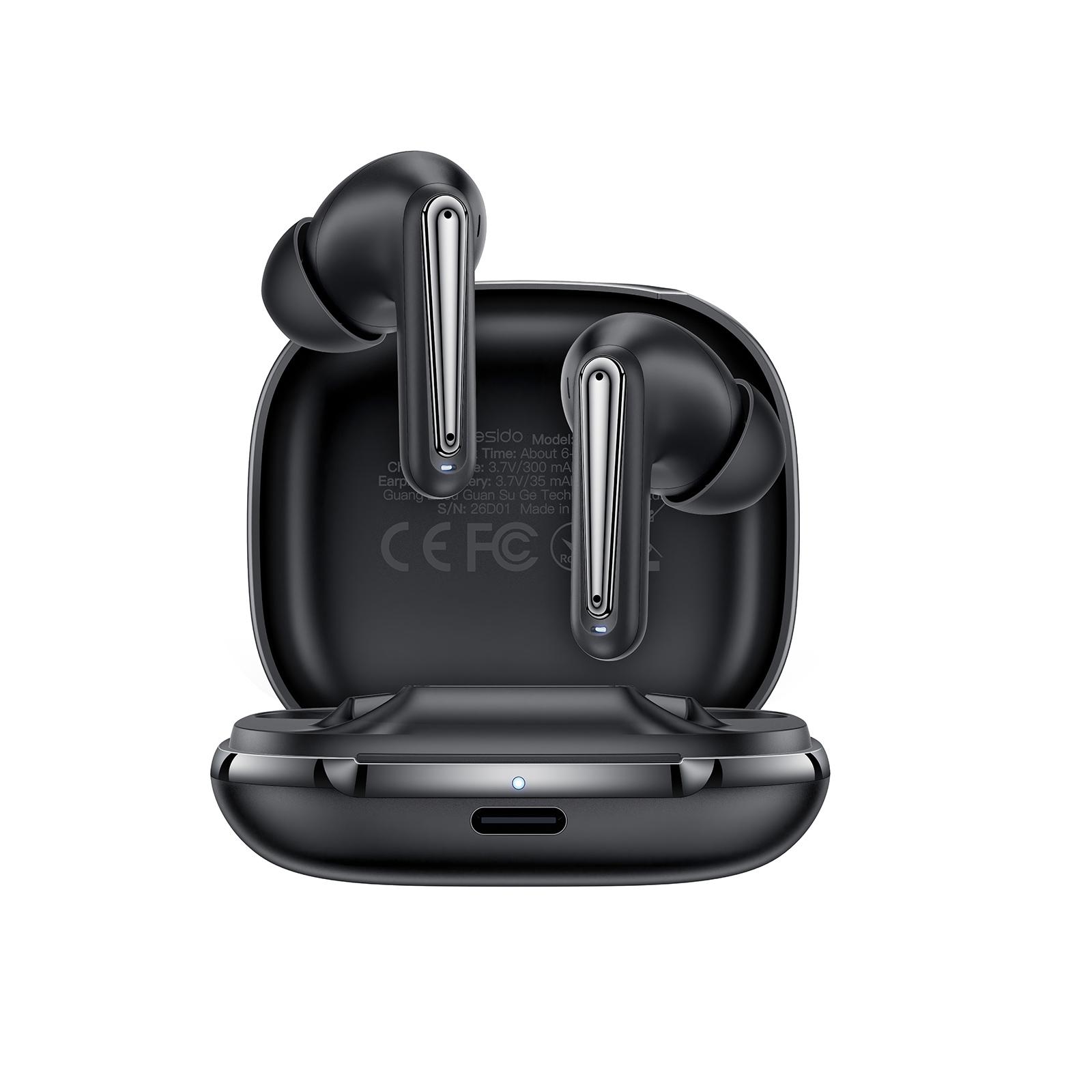 Yesido TWS45 ANC+ENC Dual Noise Reduction Bluetooth Earphone(Black) - Shopkiz.com