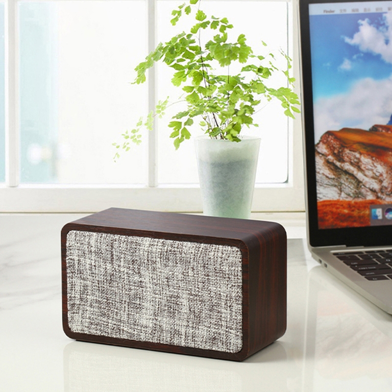 Q2 Double Speaker Wooden Bluetooth Speaker(Walnut) - Shopkiz.com