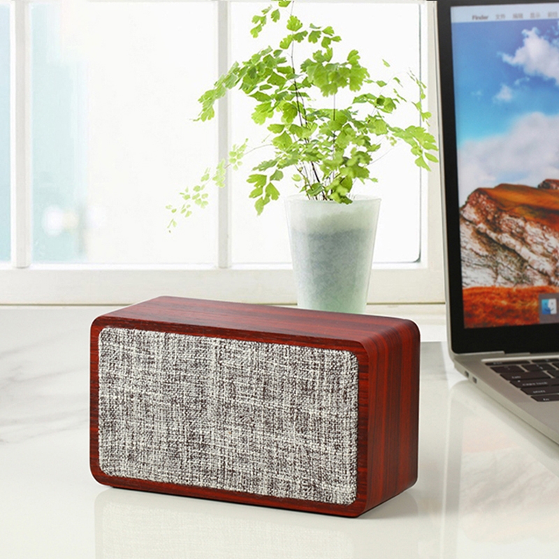 Q2 Double Speaker Wooden Bluetooth Speaker(Red) - Shopkiz.com
