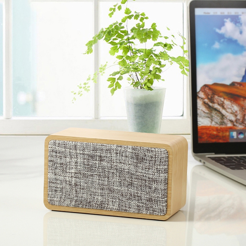 Q2 Double Speaker Wooden Bluetooth Speaker(Yellow) - Shopkiz.com