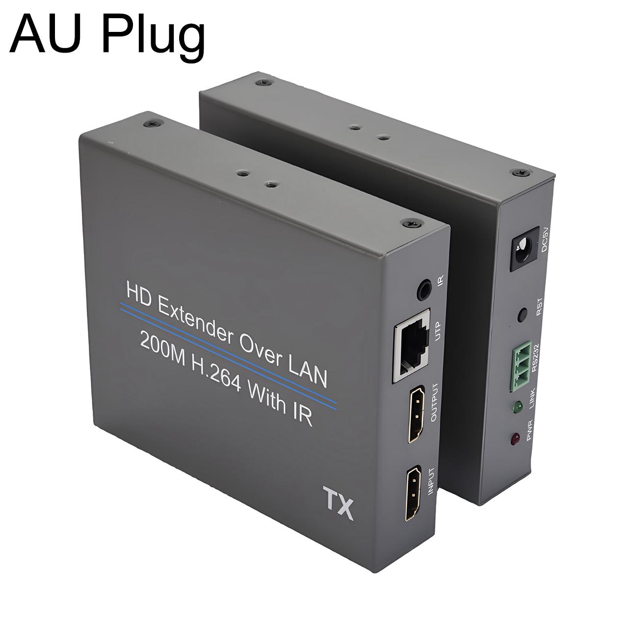 NK-E200 HDMI-Compatible 200m Network Cable Extender, Plug:AU Plug - Shopkiz.com