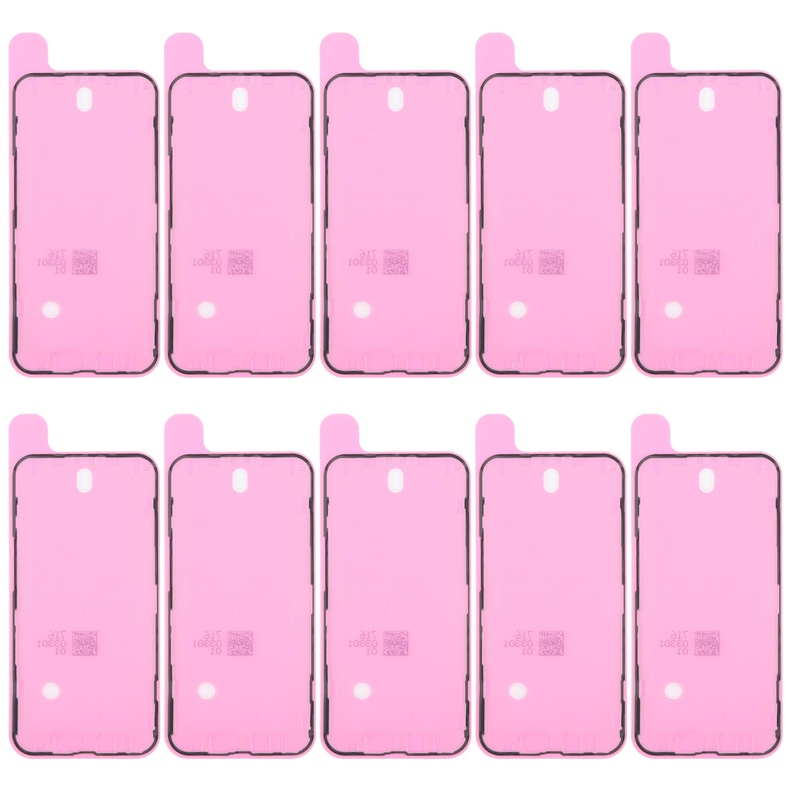 For iPhone 14 10pcs OEM LCD Frame Bezel Waterproof Adhesive Gasket, Airtightness Test Compatible - Shopkiz.com