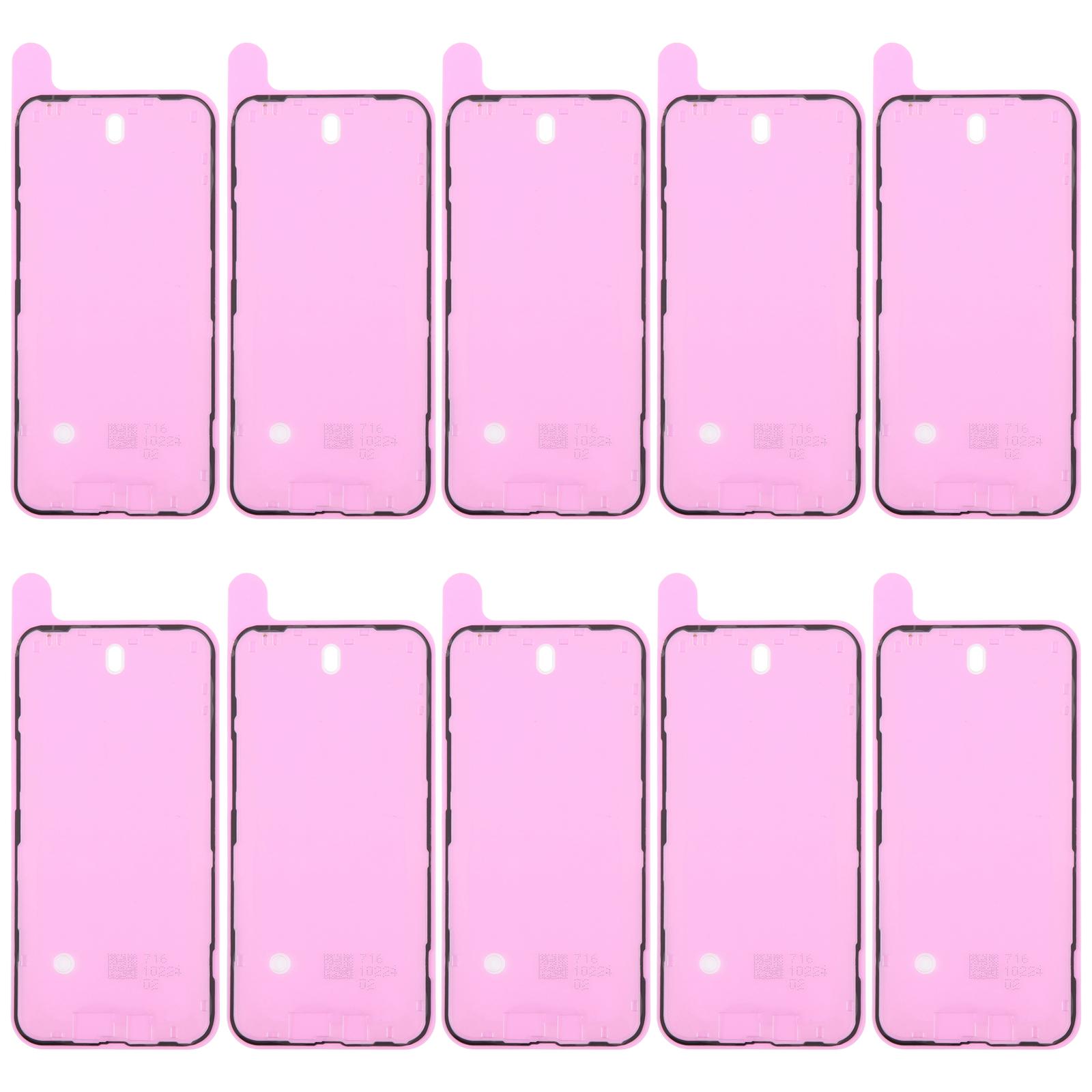 For iPhone 14 Plus 10pcs OEM LCD Frame Bezel Waterproof Adhesive Gasket, Airtightness Test Compatible - Shopkiz.com