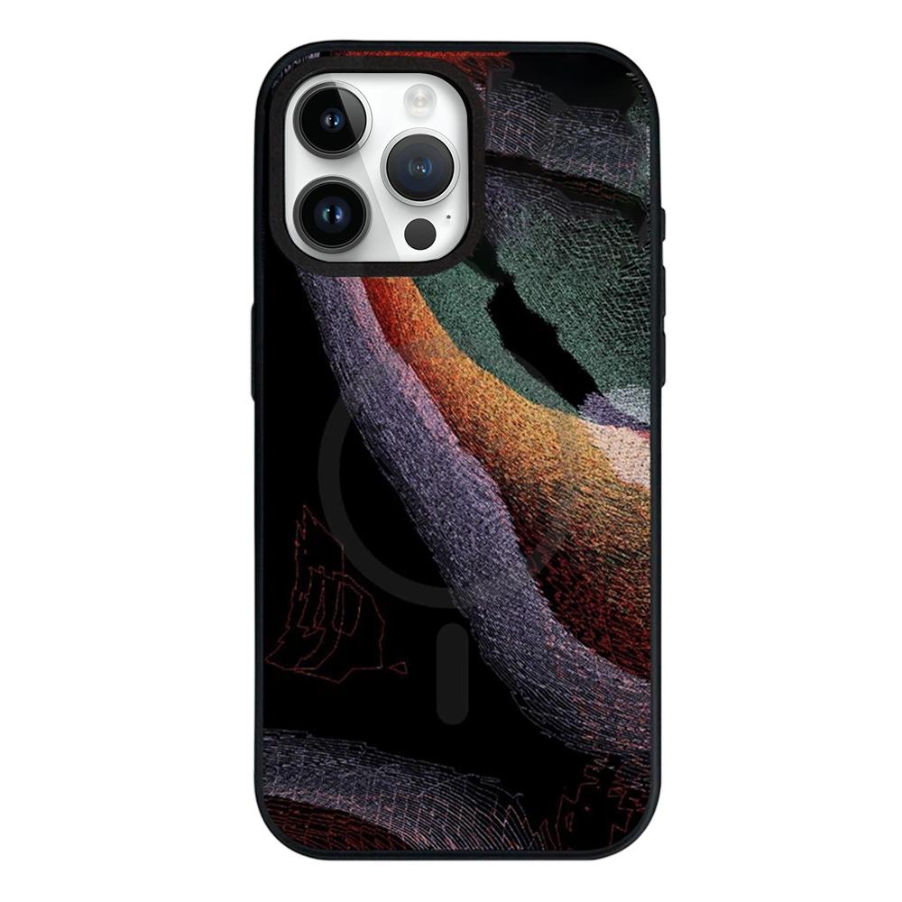 For iPhone 12 Pro Max Camouflage Mosaic Detachable Dual Magnetic PC Hybrid TPU Phone Case(Colorful) - Shopkiz.com