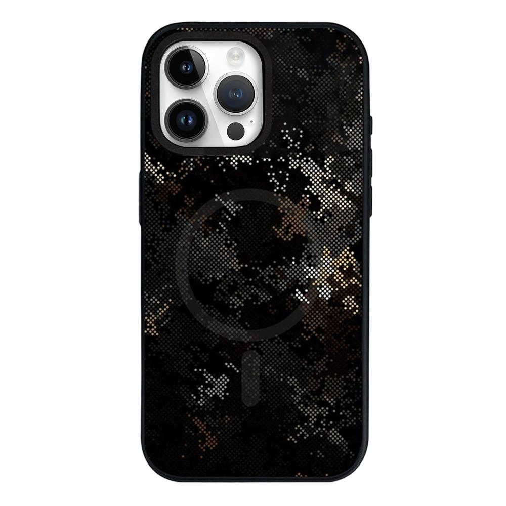 For iPhone 12 Pro Max Camouflage Mosaic Detachable Dual Magnetic PC Hybrid TPU Phone Case(Mosaic) - Shopkiz.com