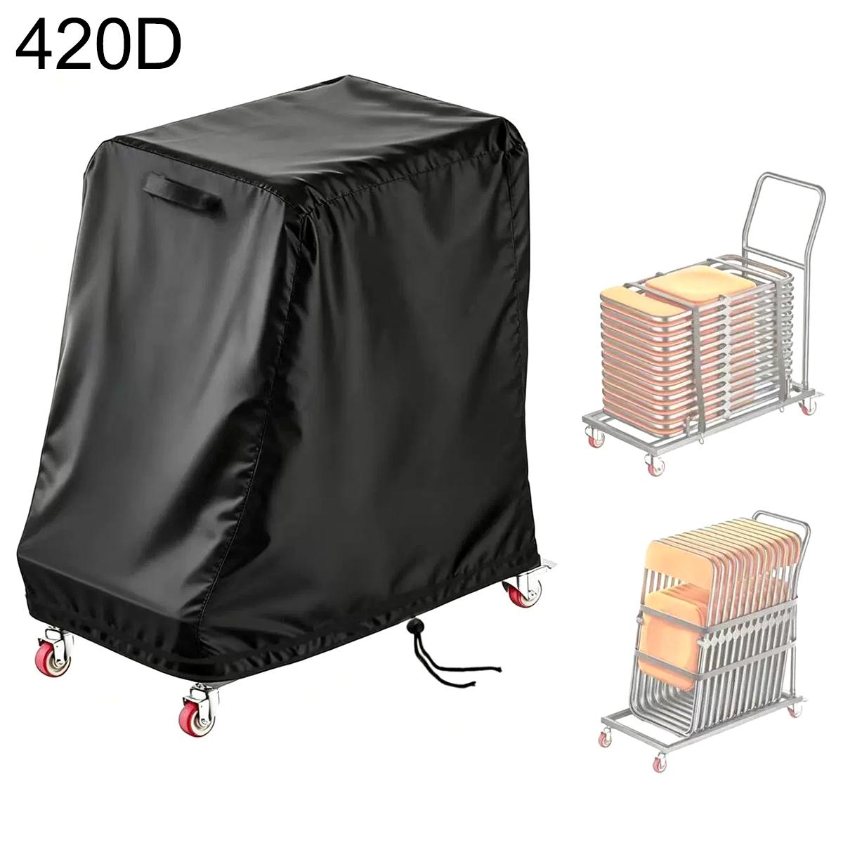 Folding Chair Waterproof Snowproof Dustproof Protective Cover, Material:420D Oxford Cloth(Black) - Shopkiz.com