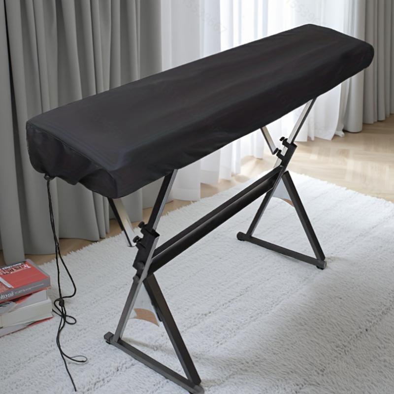 Retractable Drawstring DustProof Protective Cover for 61-88 Keys Electronic Piano Keyboard, Size:134 x 29 x 19cm(Black) - Shopkiz.com