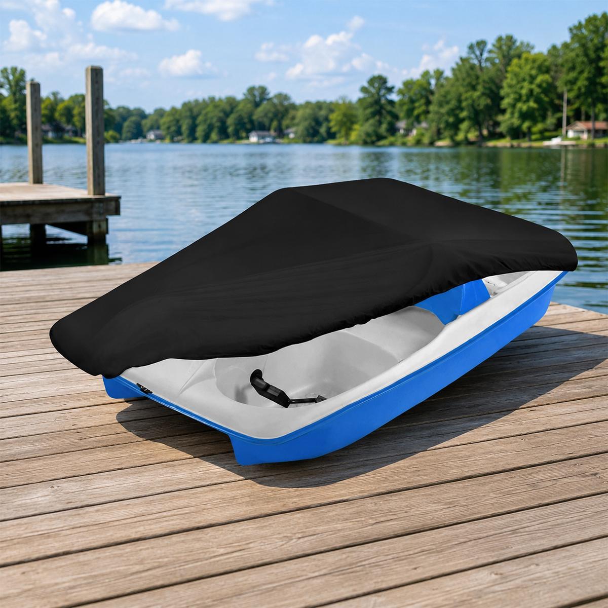 Pedal Boat Cover Paddle Boat Waterproof DustProof Protective Cover, Size:420D 286 x 122cm(Black) - Shopkiz.com