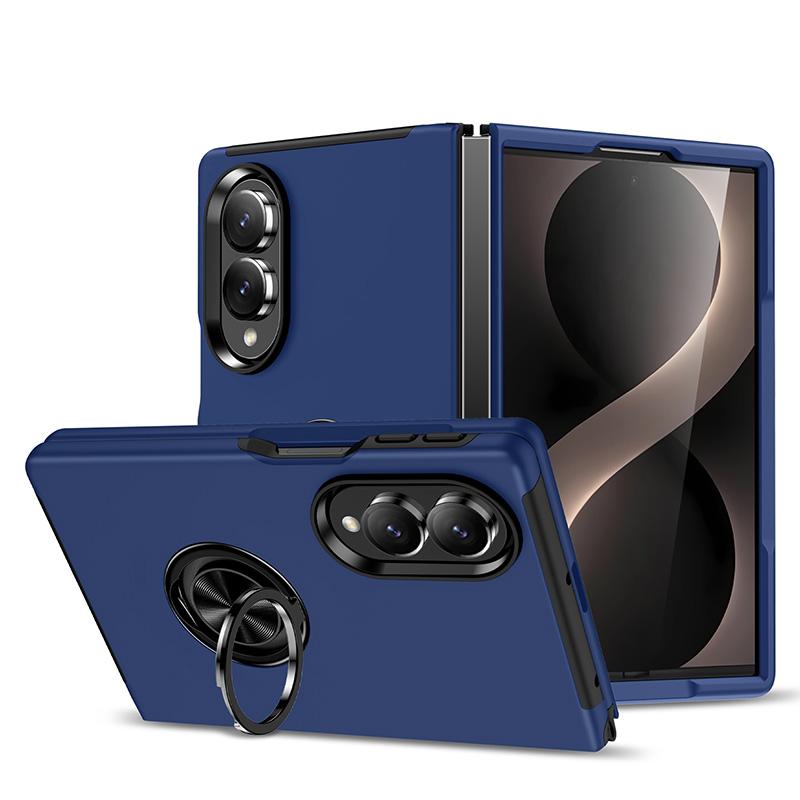 For Galaxy Z Fold8 5G PC + TPU Magnetic Phone Case with Invisible Ring Holder(Navy Blue) - Shopkiz.com