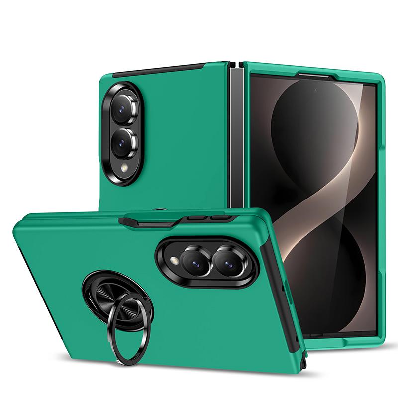 For Galaxy Z Fold8 5G PC + TPU Magnetic Phone Case with Invisible Ring Holder(Dark Green) - Shopkiz.com