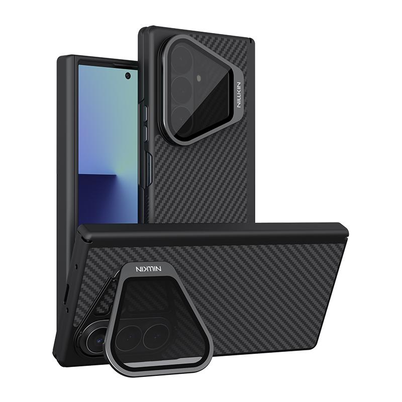 For Galaxy Z Fold8 Ultra 5G NILLKIN CarboProp Translucent Black CamShield Magnetic Phone Case(Black) - Shopkiz.com