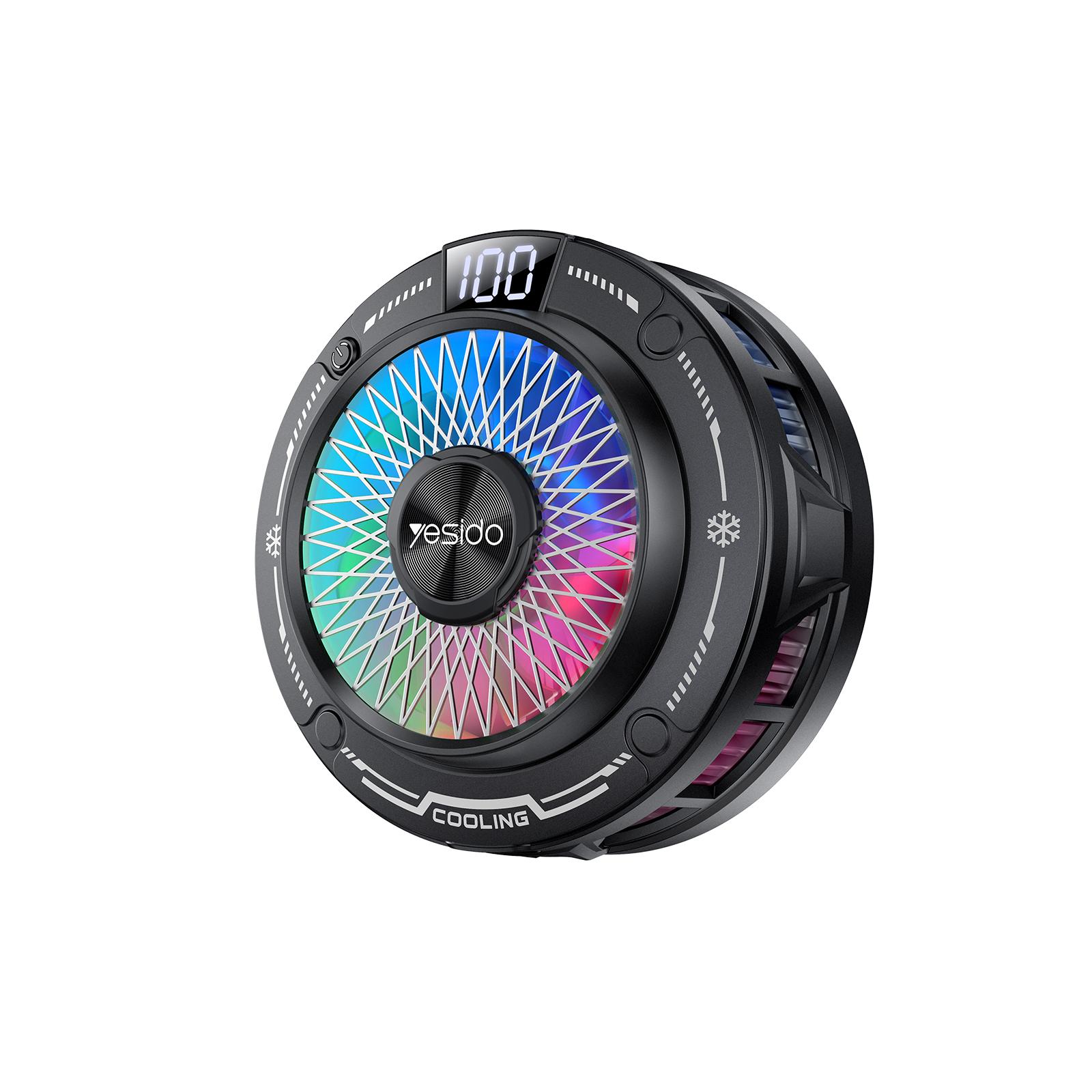 Yesido C324 Colorful RGB Semiconductor Mobile Phone Cooler(Black) - Shopkiz.com