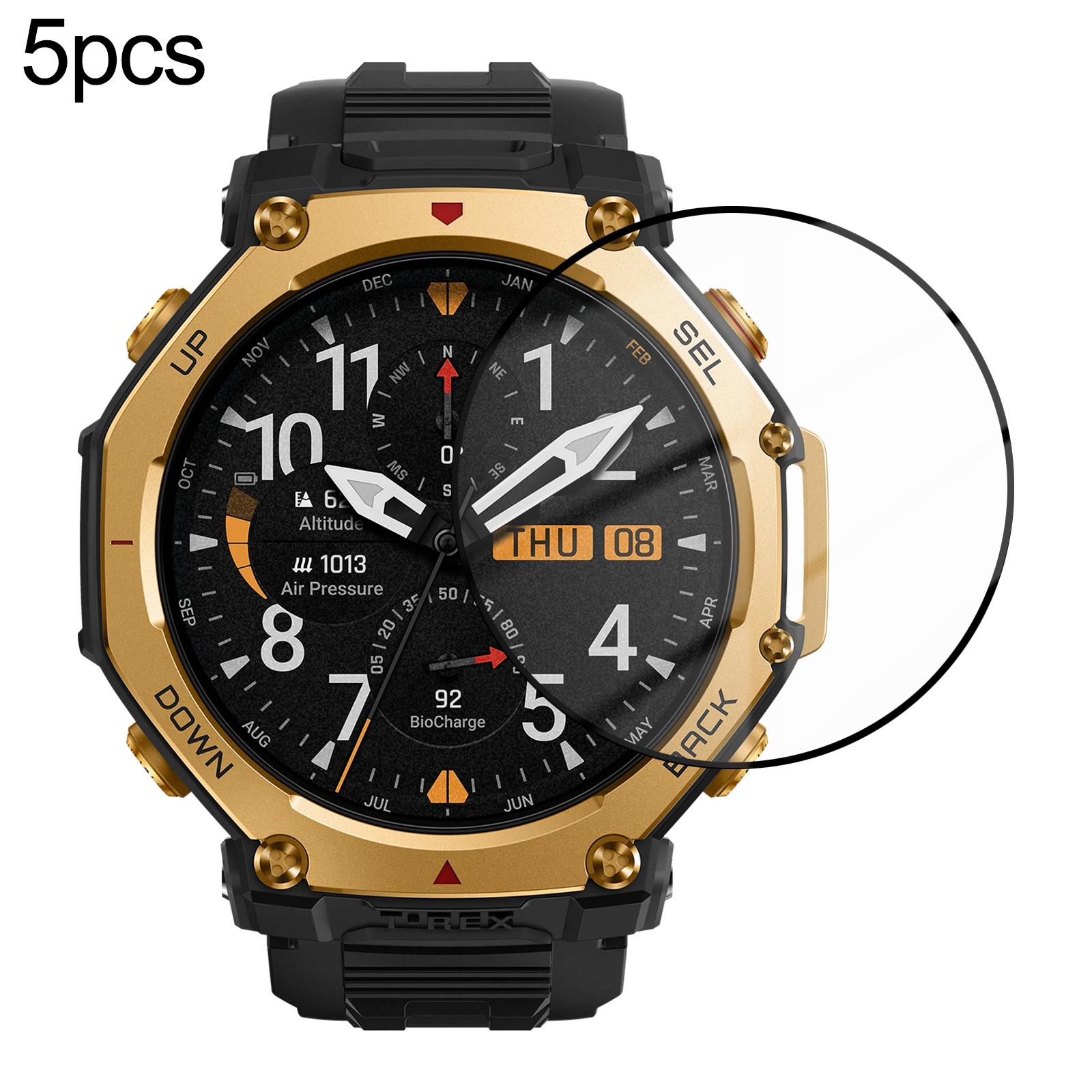 For Amazfit T-Rex 3 Pro 48mm 5pcs / Pack PMMA Composite Soft Screen Protector Film With Retail Color Box - Shopkiz.com