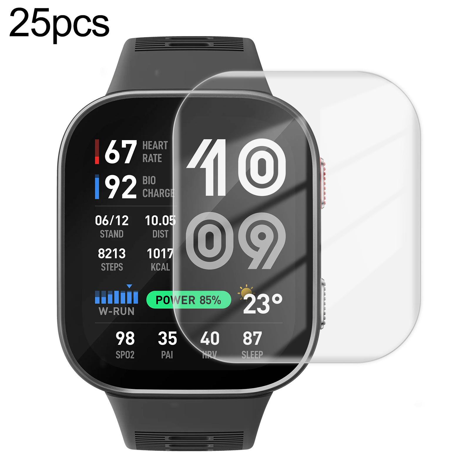 For Amazfit Bip Max 25pcs / Pack HD Soft Hydrogel Screen Protector Film Bulk Pack - No Retail Box - Shopkiz.com