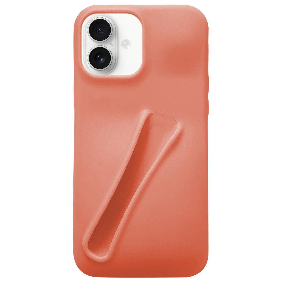 For iPhone 17 Lipstick Silicone 3D Phone Case(Orange) - Shopkiz.com