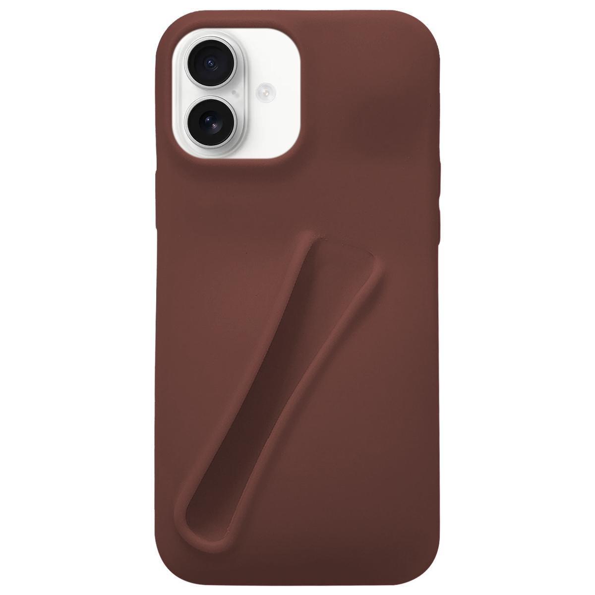 For iPhone 17 Lipstick Silicone 3D Phone Case(Coffee) - Shopkiz.com