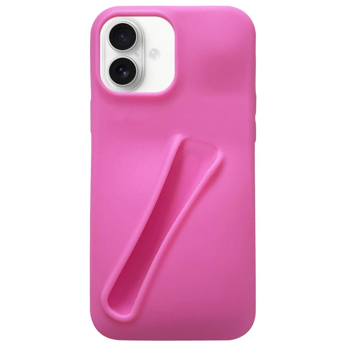 For iPhone 17 Lipstick Silicone 3D Phone Case(Pink) - Shopkiz.com