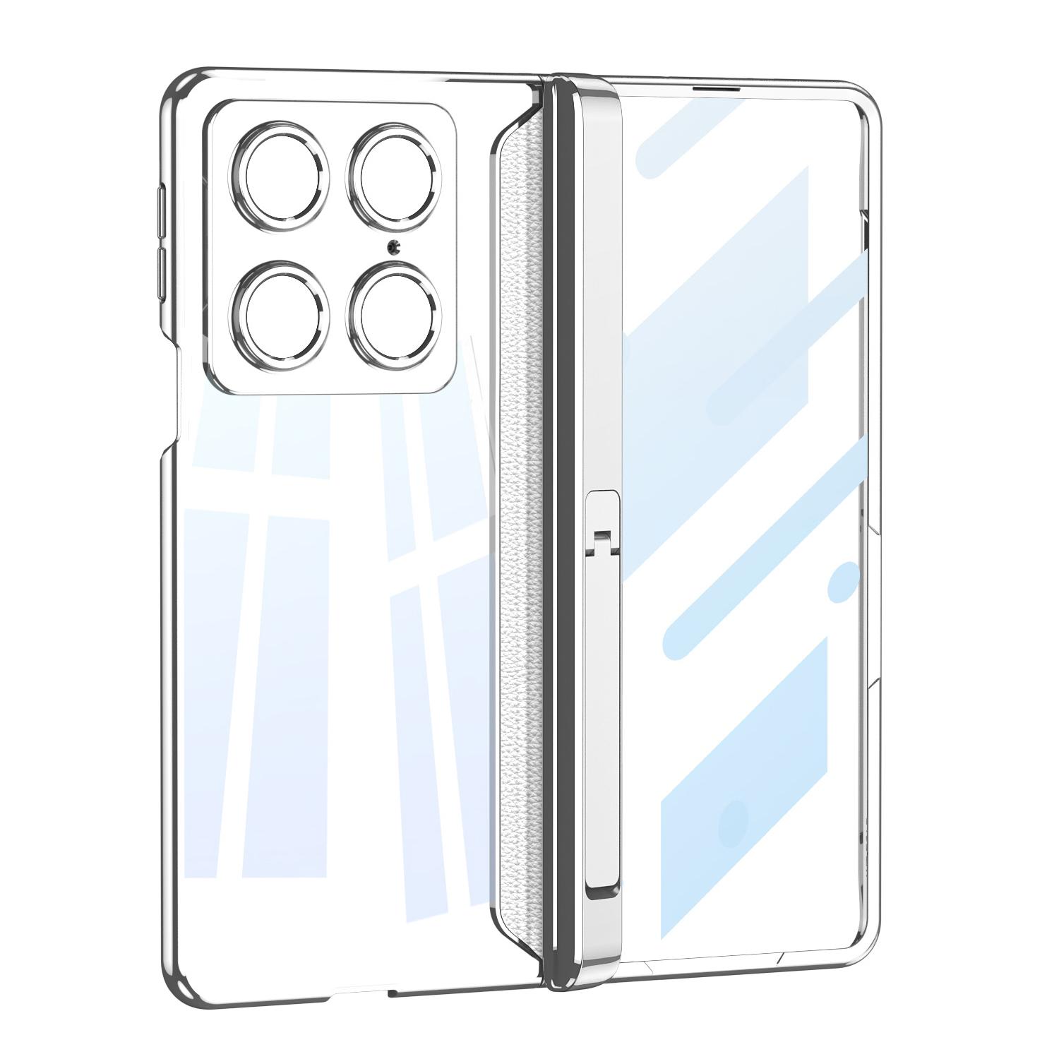 For Motorola Razr Fold 5G GKK Integrated Magnetic Folding Hinge Phantom Side Bag Bracket Phone Case(Silver) - Shopkiz.com