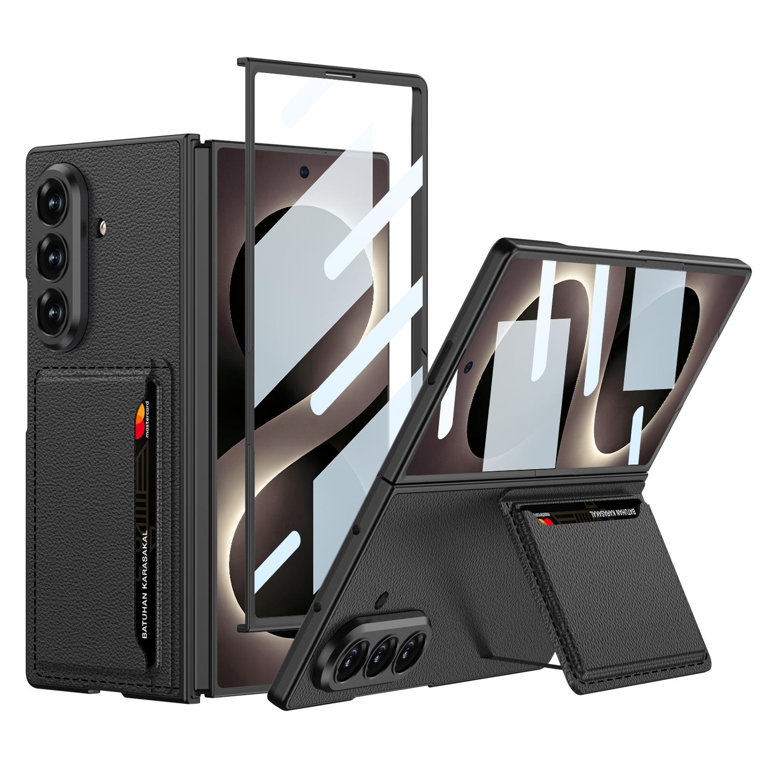 For Galaxy Z Fold8 Ultra 5G GKK Integrated Ultra-thin Leather Phone Case with Card Slots(Black) - Shopkiz.com