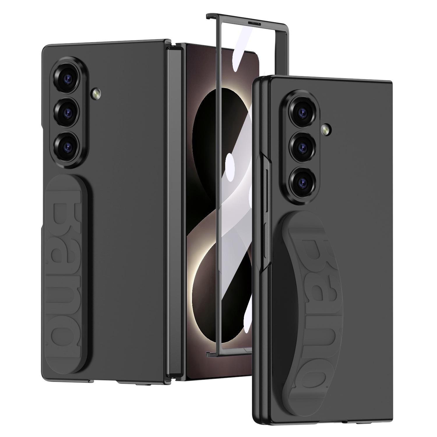 For Galaxy Z Fold8 Ultra 5G GKK Integrated Silicone Wristband Folding Phone Case(Black) - Shopkiz.com