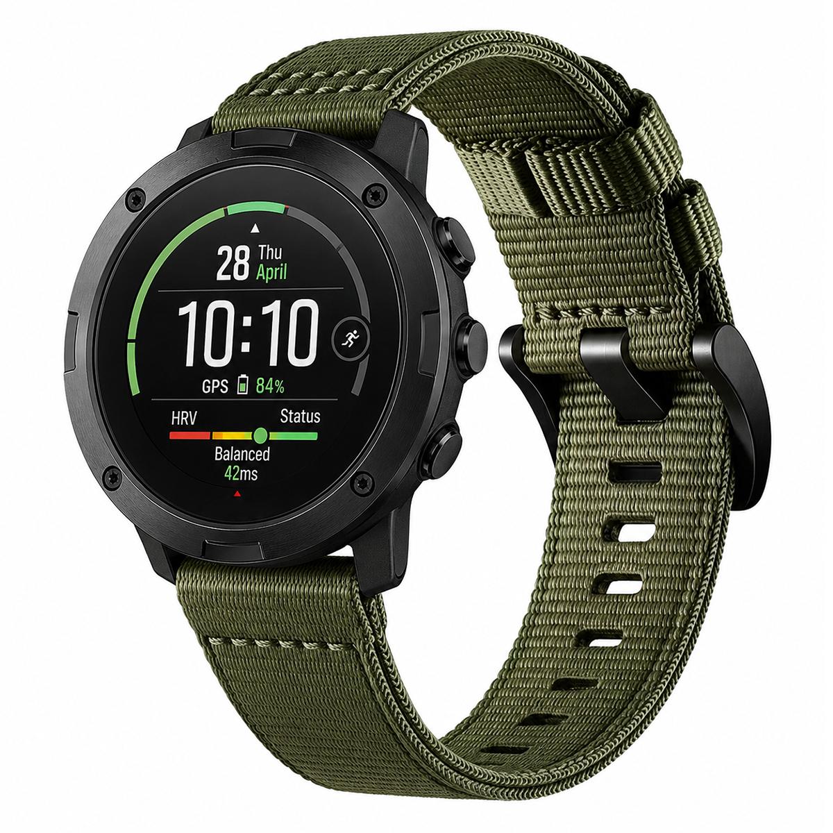 For Suunto 9 / Suunto 7 Canvas Nylon Pin Buckle Watch Band(Green) - Shopkiz.com