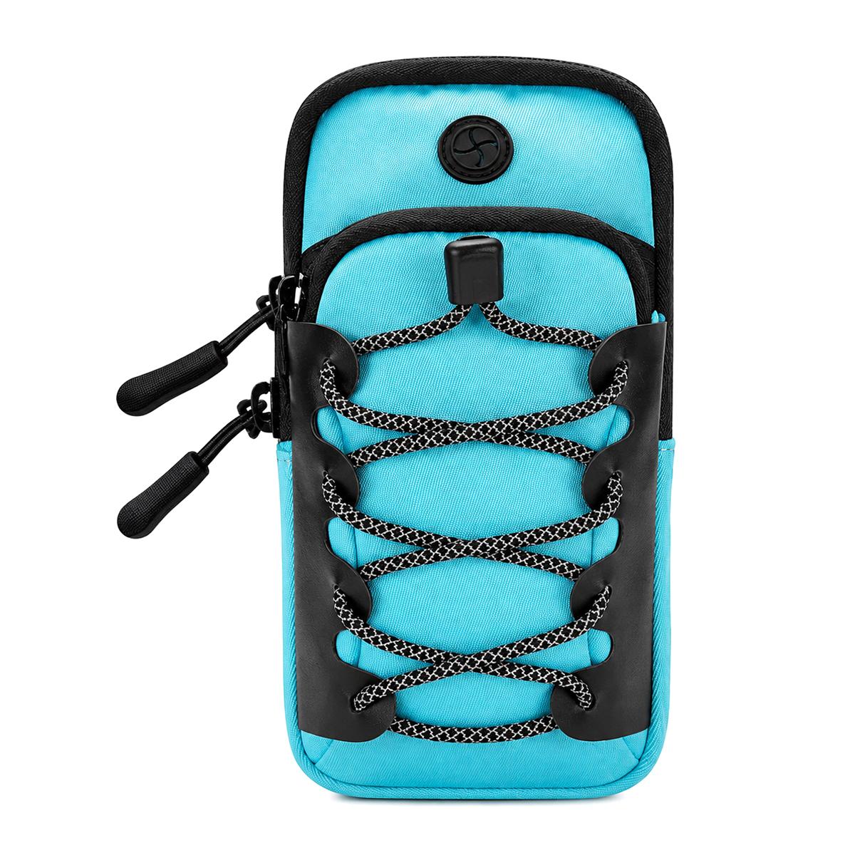Outdoor Sports Running Adjustable Armband Phone Storage Bag(Blue) - Shopkiz.com