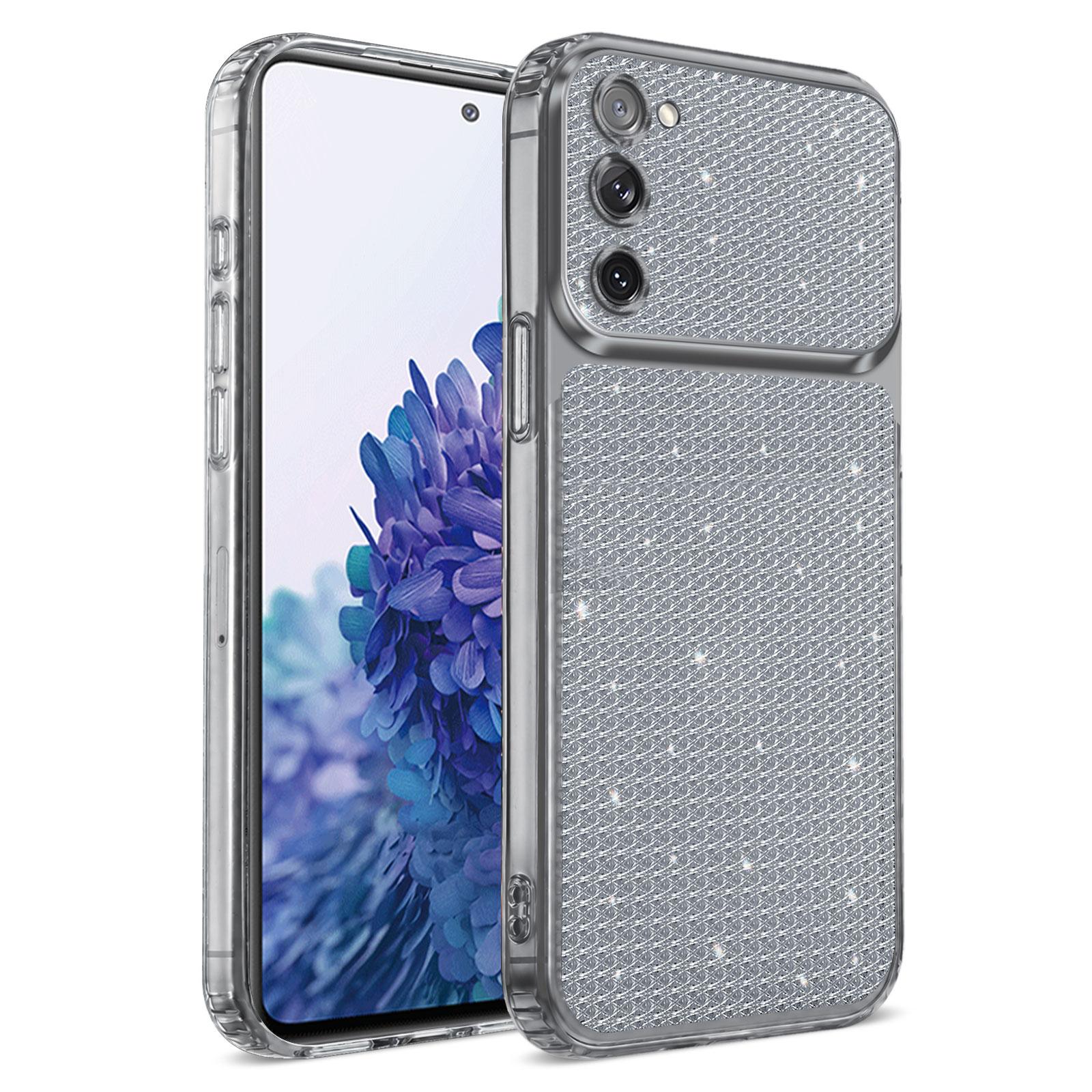 For Galaxy S20 FE 2022 / S20 FE Sparkling Diamond Glitter Airbag Phone Case(Black) - Shopkiz.com