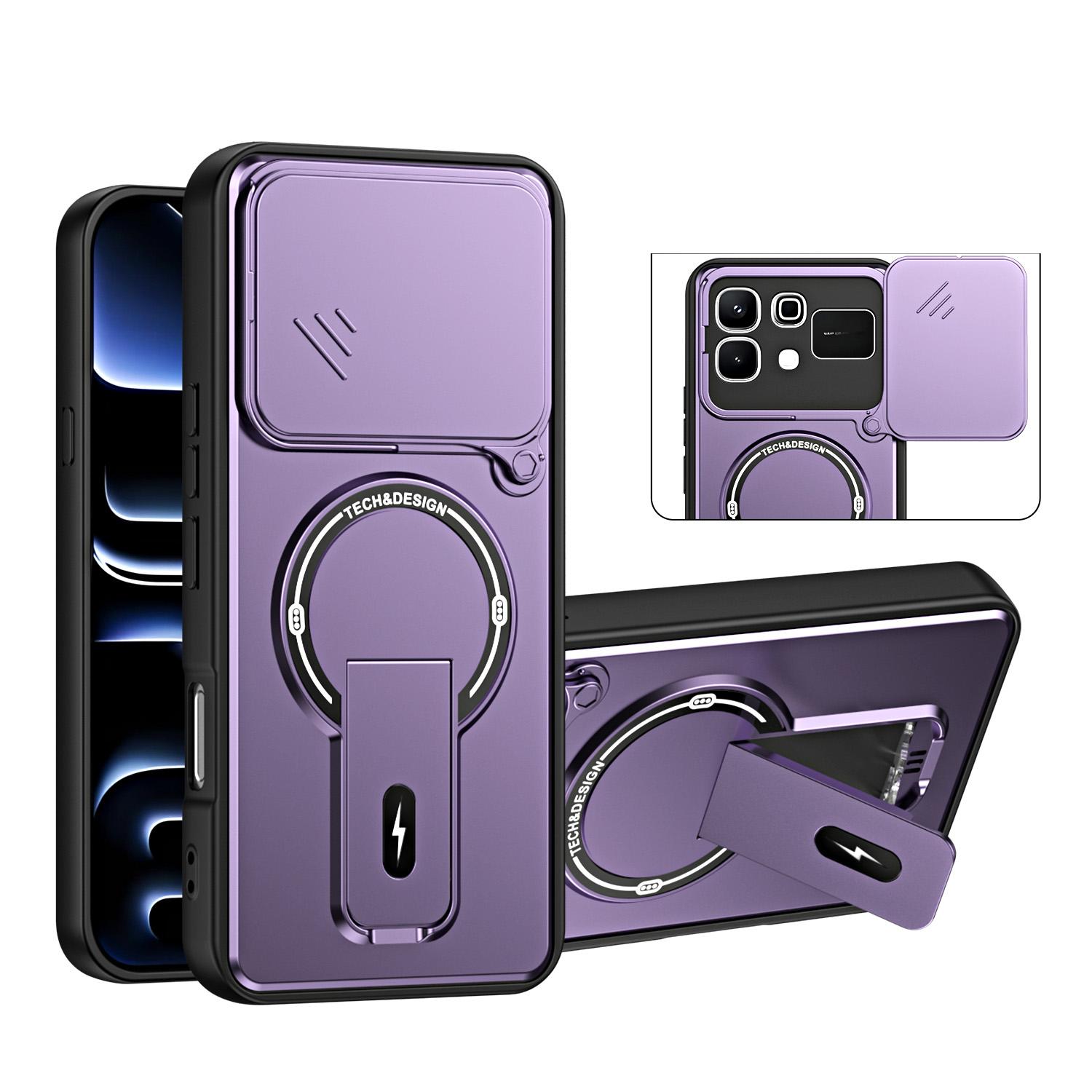 For Infinix Note 60 / Note 60 Pro Sliding Camshield Holder Magnetic Phone Case(Purple) - Shopkiz.com