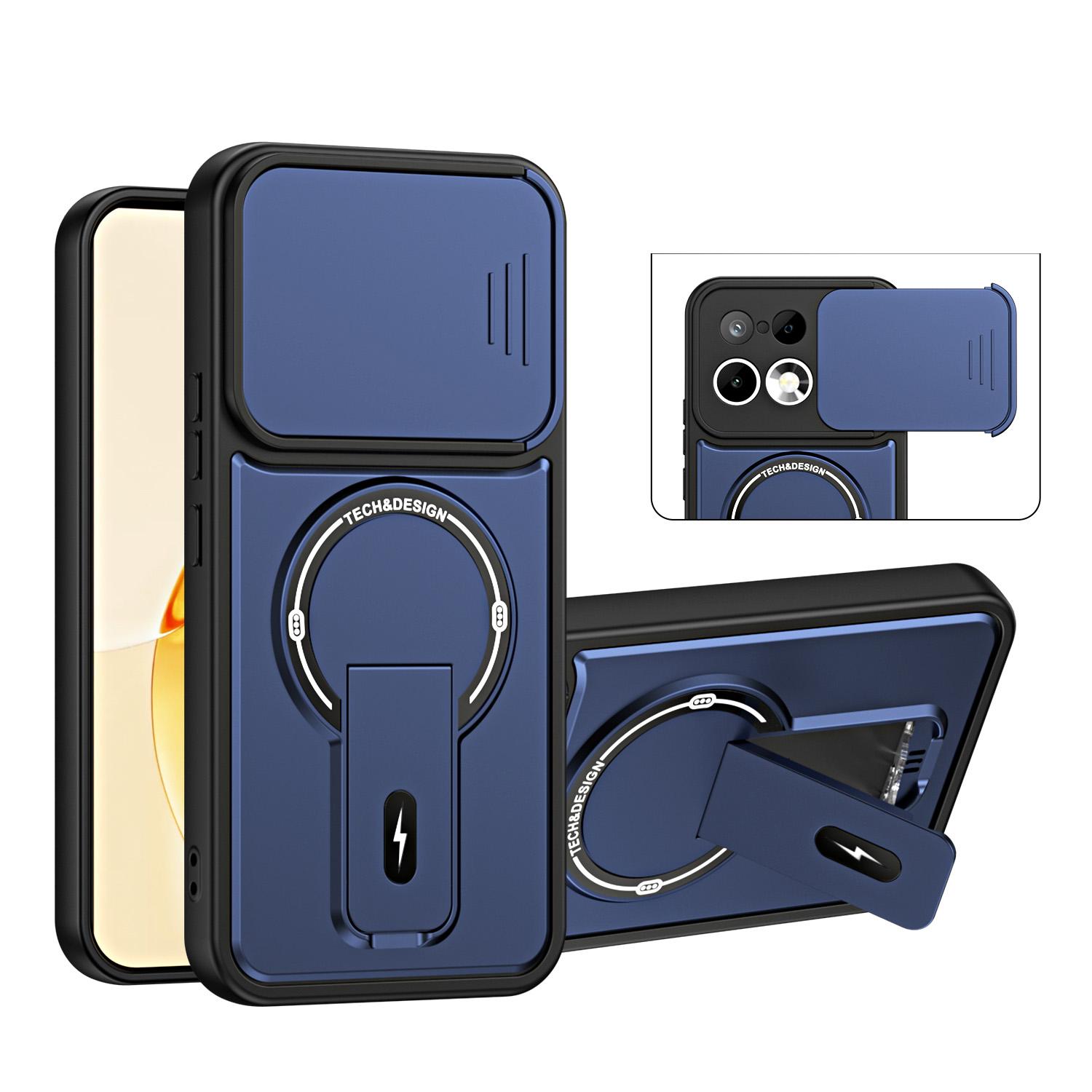 For Realme 16 Pro 5G Sliding Camshield Holder Magnetic Phone Case(Blue) - Shopkiz.com