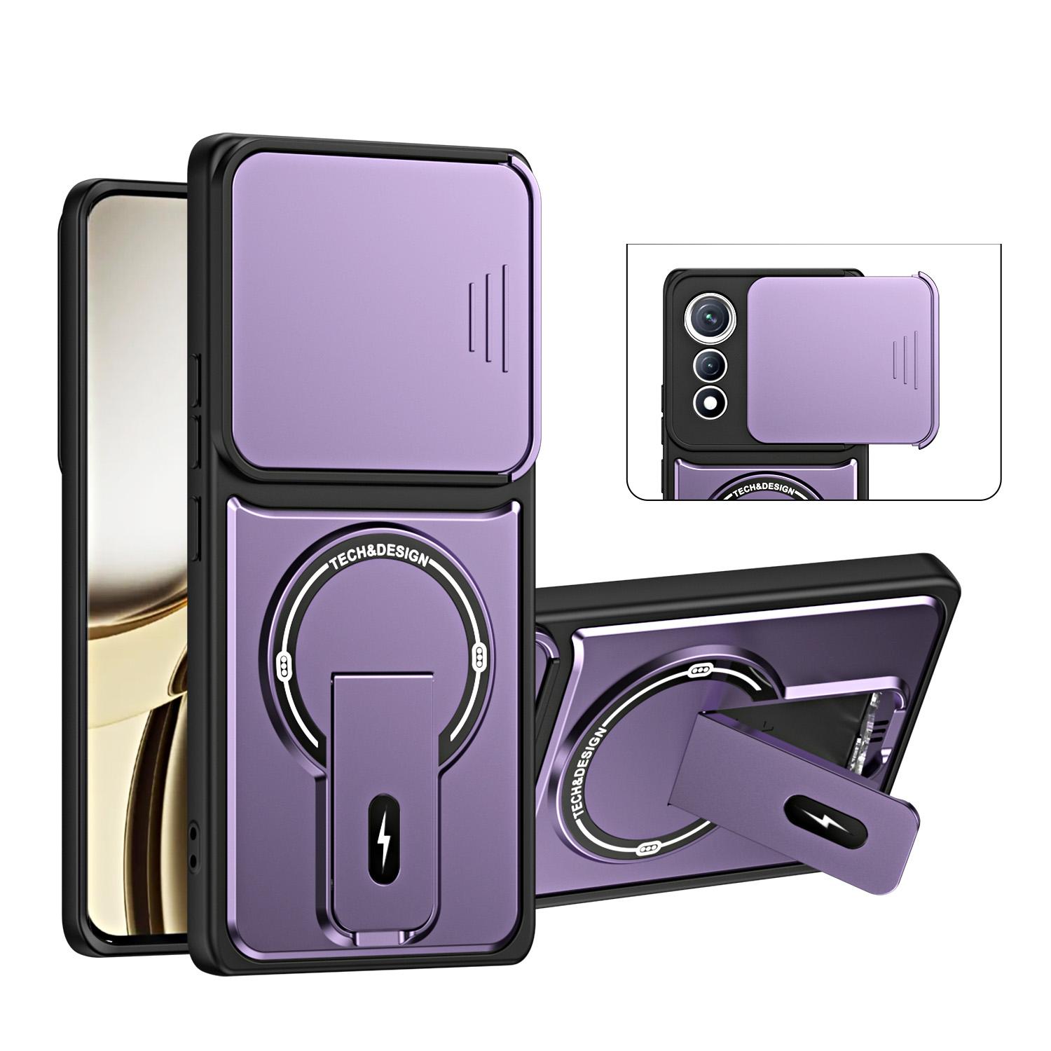 For Tecno Pova Curve 5G Sliding Camshield Holder Magnetic Phone Case(Purple) - Shopkiz.com