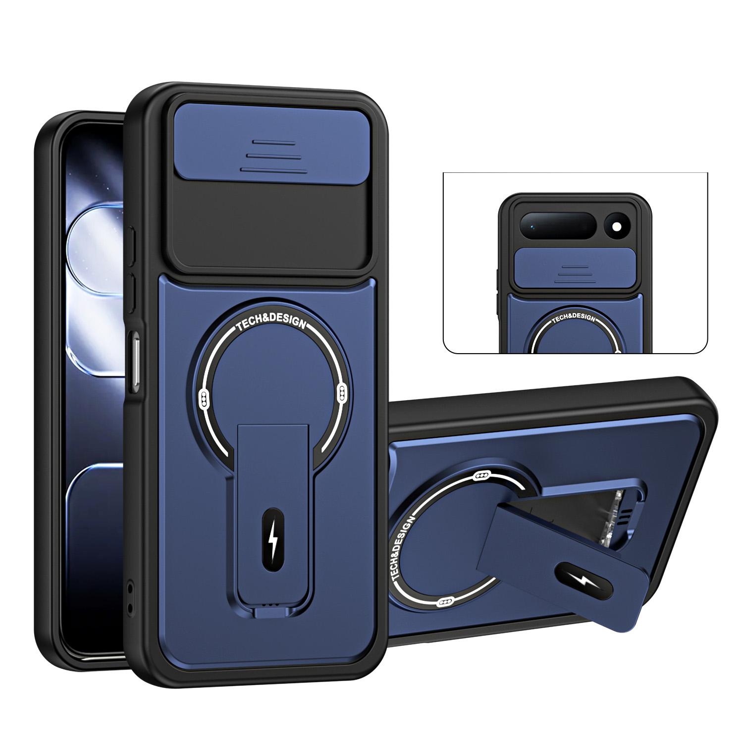 For Tecno Spark 50 5G Sliding Camshield Holder Magnetic Phone Case(Blue) - Shopkiz.com