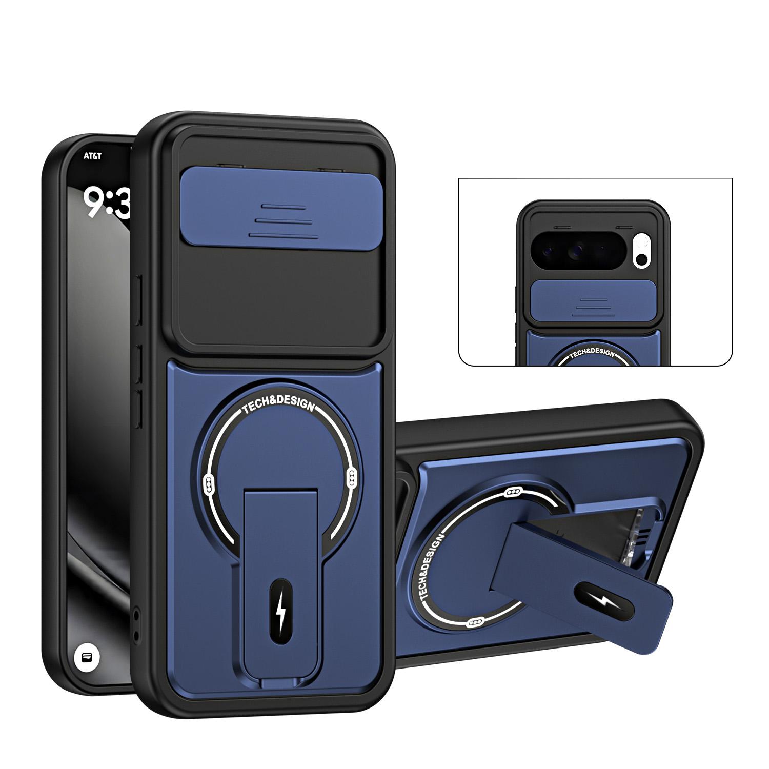 For Google Pixel 10 Pro XL Sliding Camshield Holder Magnetic Phone Case(Blue) - Shopkiz.com