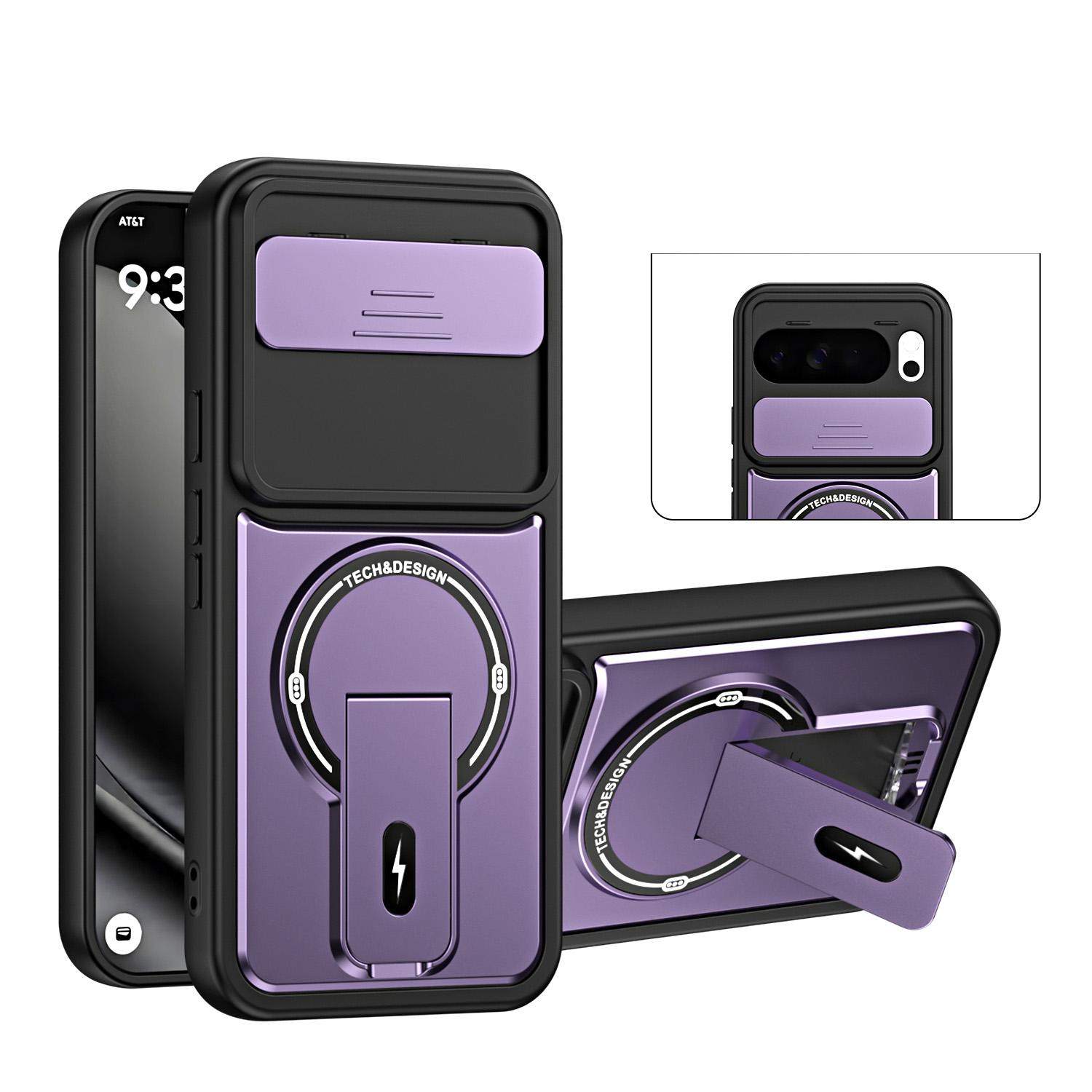 For Google Pixel 10 Pro XL Sliding Camshield Holder Magnetic Phone Case(Purple) - Shopkiz.com
