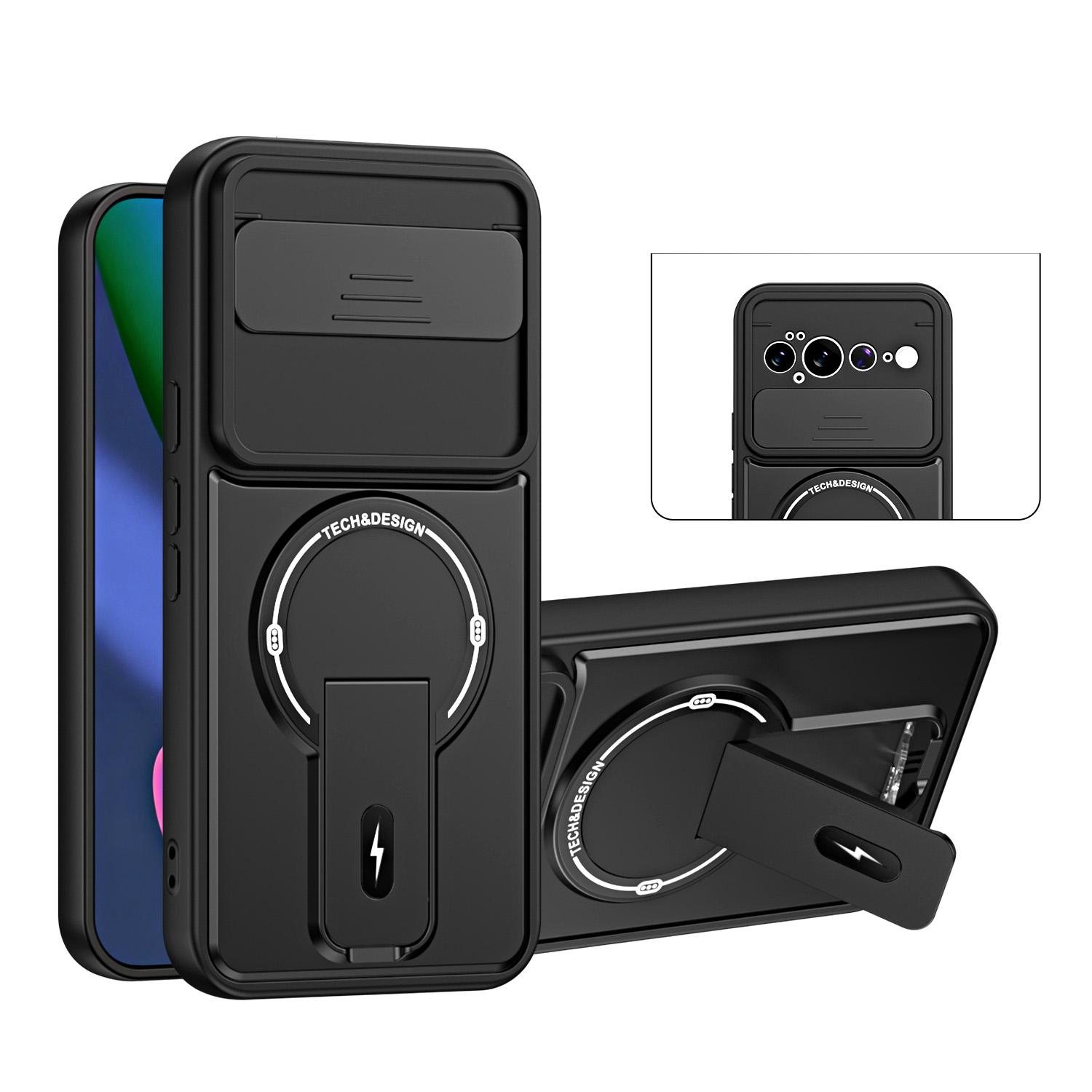 For Google Pixel 11 Pro XL Sliding Camshield Holder Magnetic Phone Case(Black) - Shopkiz.com