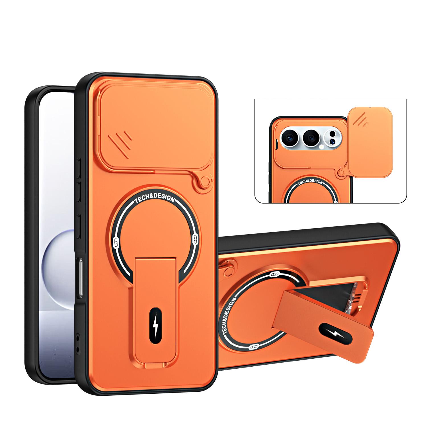 For Honor 500 / 500 Pro Global 155.8mm Sliding Camshield Holder Magnetic Phone Case(Orange) - Shopkiz.com