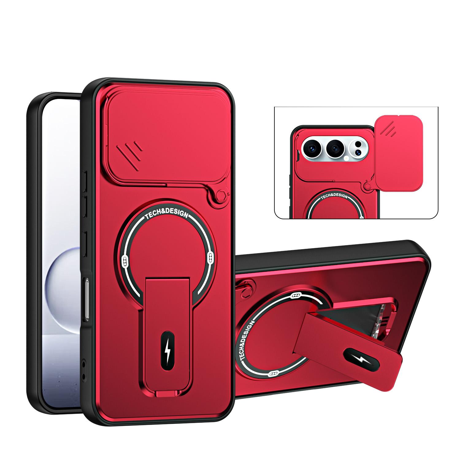 For Honor 500 / 500 Pro Global 155.8mm Sliding Camshield Holder Magnetic Phone Case(Red) - Shopkiz.com