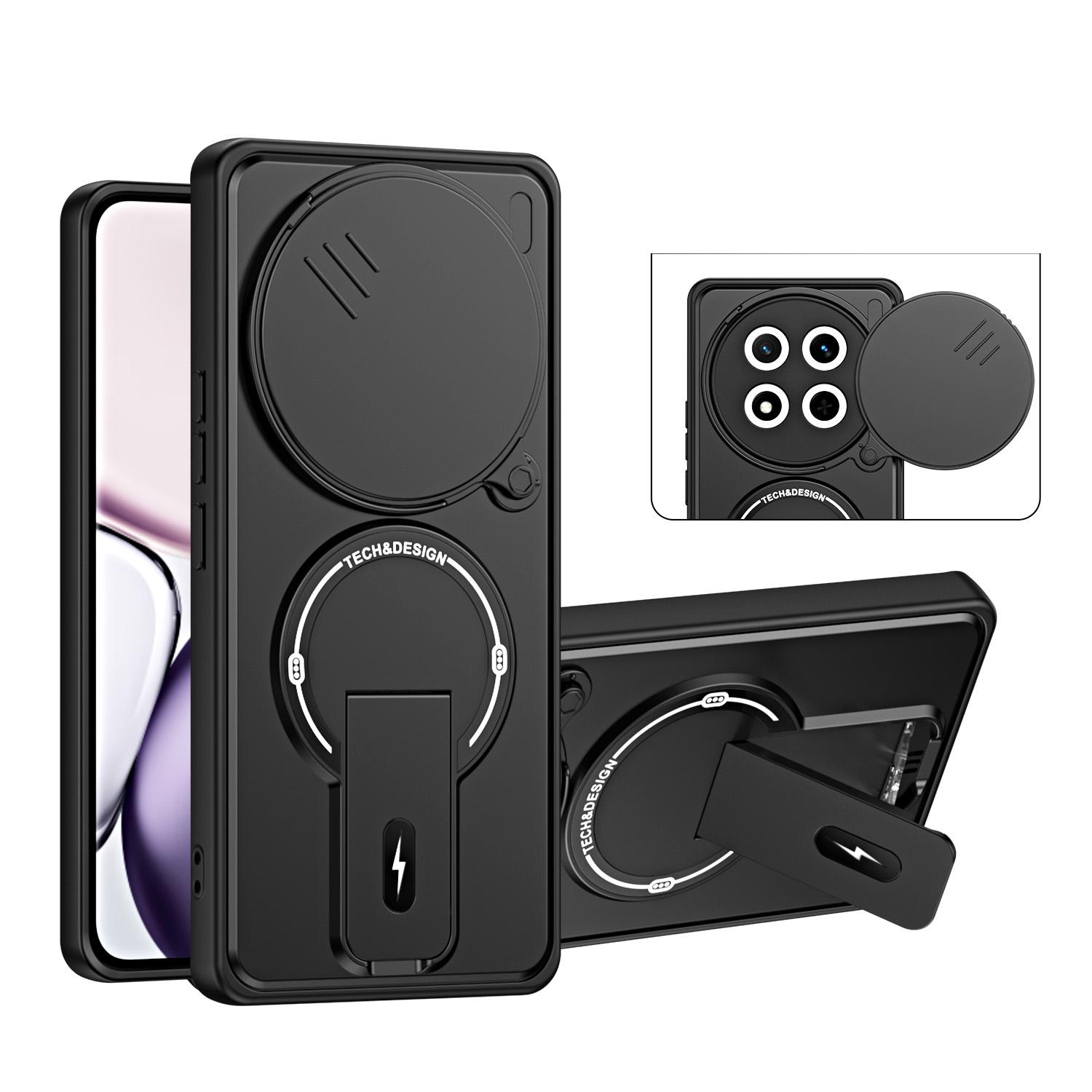 For Honor X9c / Magic7 Lite Sliding Camshield Holder Magnetic Phone Case(Black) - Shopkiz.com