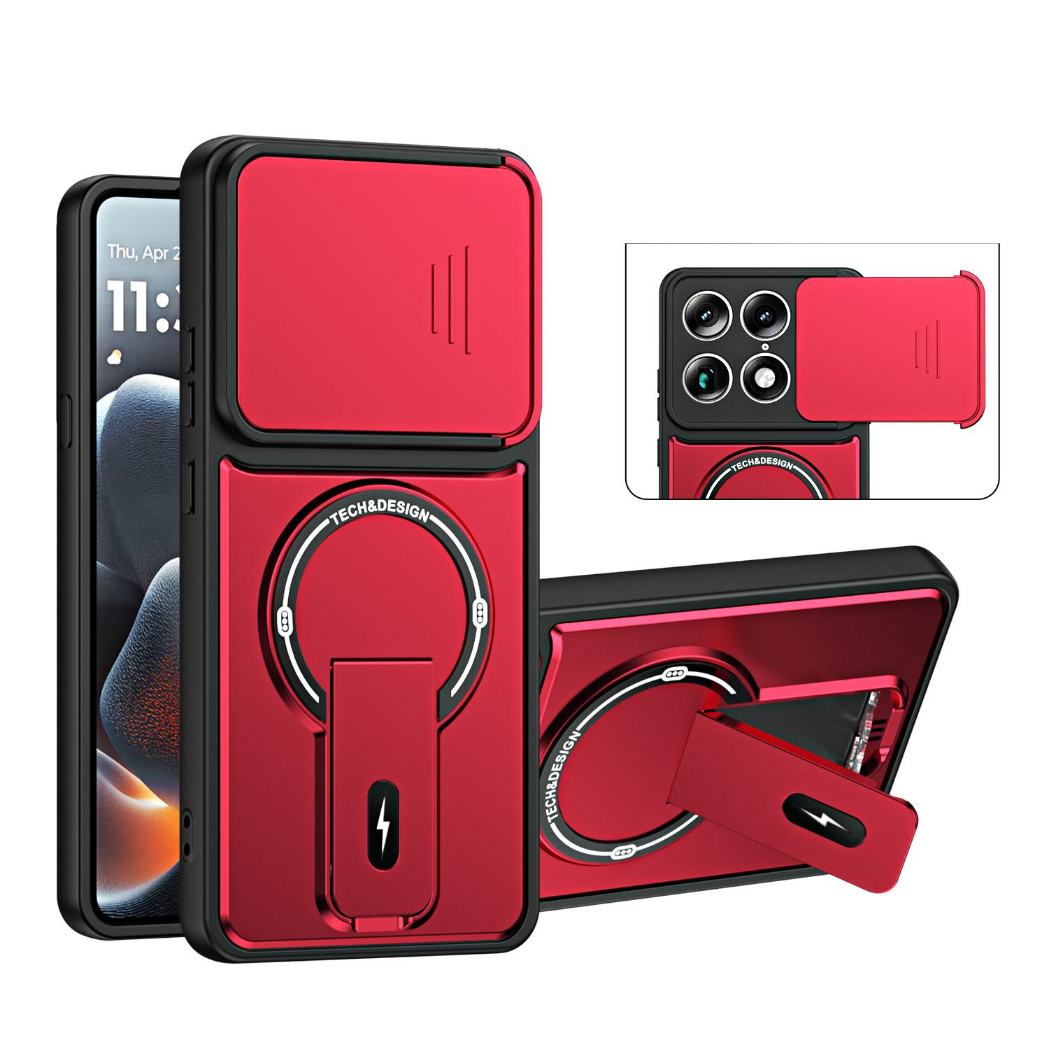 For Motorola Edge 70 Ultra / Signature Sliding Camshield Holder Magnetic Phone Case(Red) - Shopkiz.com